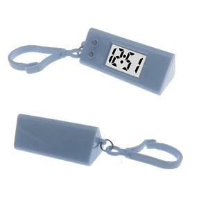 Mini Digital Keychain Clock Rectangle Battery Powered Exam Study Electronic Timer Pendant Silent Alarm Clock With Strap - Product Image 2