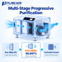 Extracteur de fumée laser compact Pure-Air PA-FS800-ca, nouveau, portable, sur table, système de purification d'air, mini machine laser
