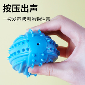 Tpr Pet <b>Toy</b> Rubber Squeaky Ball With Spikes Dog Chew <b>Toy</b> Durable Outdoor Play For Pets - Product Image 4