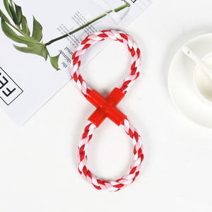 Toptan İnteraktif Hareketli Evcil Hayvan Oyuncakları Isırma Pamuklu Halat El Çekme Rahatlatıcı Diş Temizleme Halatı Köpek Oyuncağı - Product Image 2