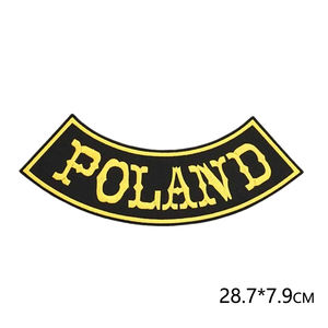 Большой Размер DARRKSIDERS POLAND Модный логотип вышивка утюгом патч для мотоциклетного клуба мотоциклетная кожаная куртка патч - Product Image 4