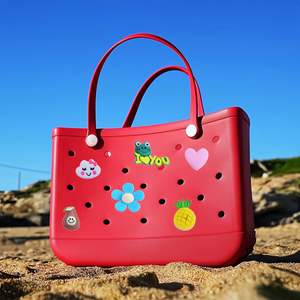 Charmes pour Bogg sac accessoires plage Baseball breloques mignon PVC caoutchouc sac de plage breloques décoration pour sacs à main Bogg sacs fourre-tout - Product Image 6