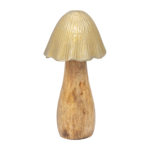 Scultura di funghi in legno e metallo per decorazioni per la casa, bagno, ufficio, soggiorno, arte moderna. - Product Image 1