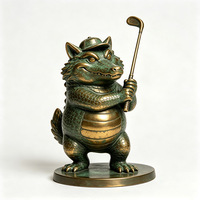 Statues d'animaux en laiton coulé à la main : Écureuil, Chipmunk, Lapin, Renard – Décoration de jardin féerique