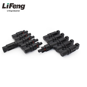 Connecteurs de panneaux solaires en T à installation facile, séparateur en Y 4 vers 1, matériau PPO ignifuge, connecteurs PV <span class=keywords><strong>M</strong></span>/FFF F/<span class=keywords><strong>MMMM</strong></span>, 1 paire - Product Image 5