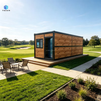 Maison conteneur pliable en bois préfabriquée modulaire mobile pour bureau de chantier et hébergement