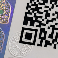 Étiquette de sécurité holographique personnalisée, code QR en forme d'arche, autocollant anti-contrefaçon inviolable pour l'emballage de parfums et de cosmétiques