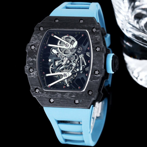 Reloj Mecánico Clásico para Hombre, Diseño Tonneau 35-01, Fibra de Carbono, Alta Calidad, Movimiento Automático ETA, 3BAR - Product Image 5