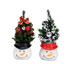 Nuovo cartone animato in ceramica casa natale bambola nana Santa Claus pupazzo di neve all'ingrosso vaso da giardino - Product Image 1