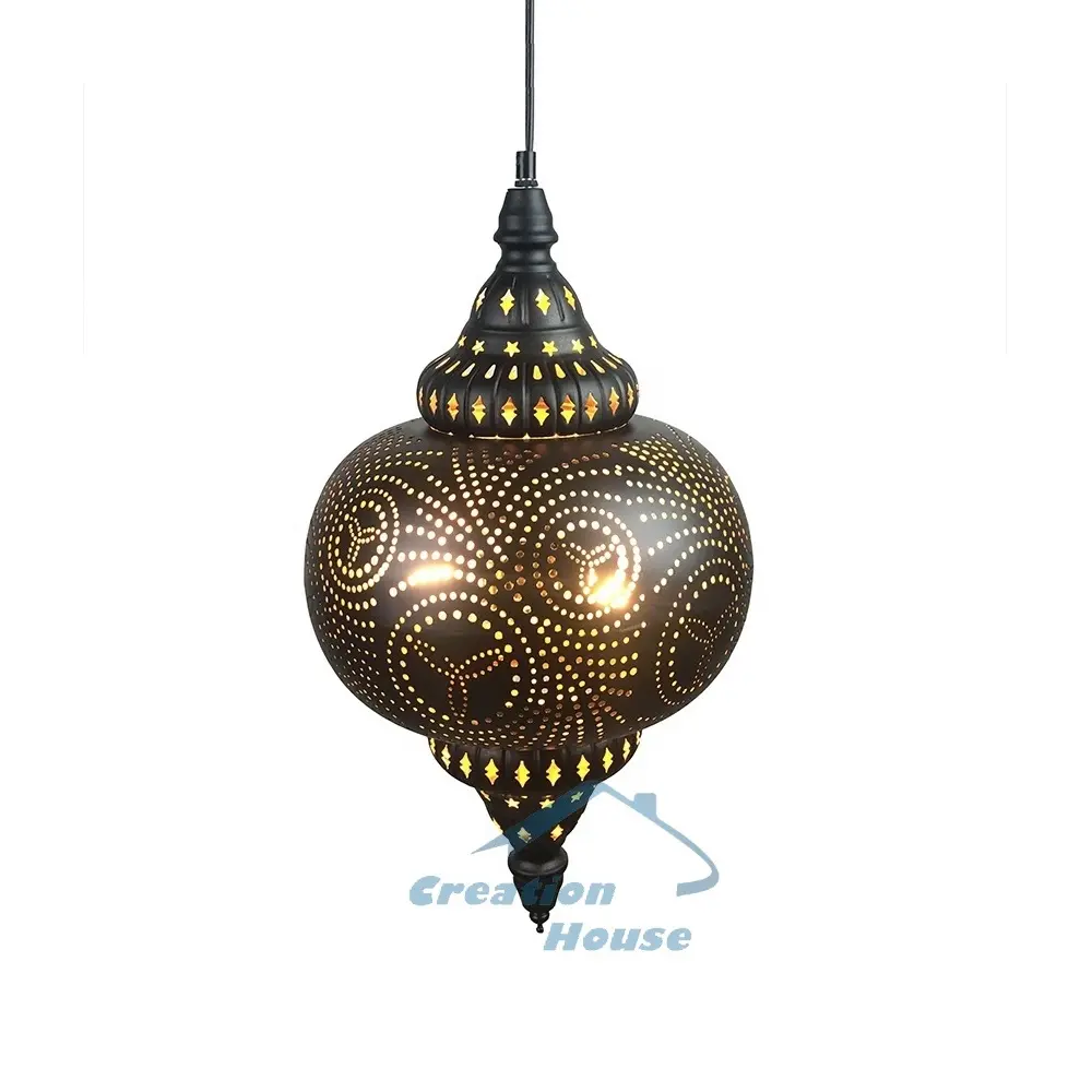 Metal Etching Shades Hanging Moroccan Design Pendant Lighting