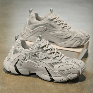 Chaussures Homme 2025 Nouvelle Collection Été Tendance Maille Respirante Polyvalentes Semelle Épaisse Résistantes à l'Usure à Lacets Course Sport Jeunesse - Product Image 6