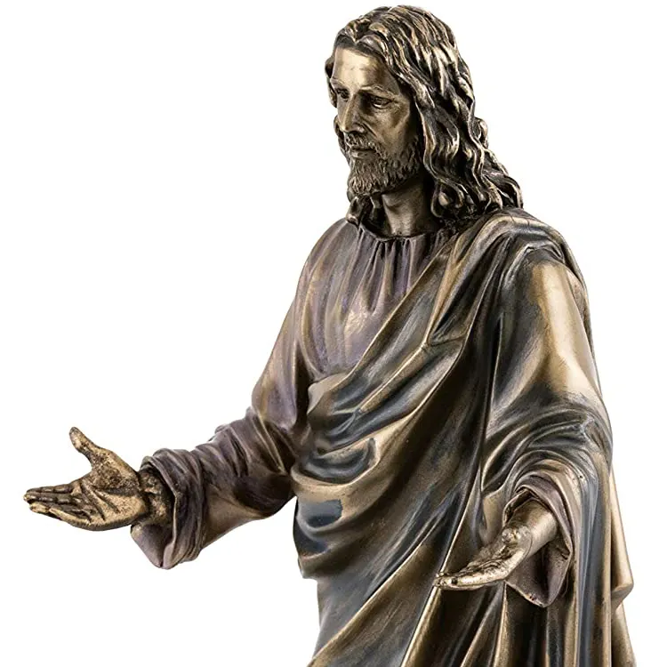 Estatua de bronce meditante grande personalizada, fabricante de estatuas de Jesucristo para jardín