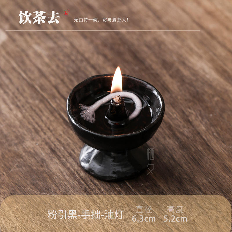 Powder-drawn black-clumsy hands-oil lamp