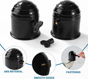 Cubierta Impermeable Negra para <span class=keywords><strong>Bola</strong></span> de <span class=keywords><strong>Remolque</strong></span> YH2218 de ABS, Nueva, con Llave Incluida - Product Image 1