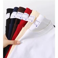 260 grammes coton lourd pur blanc décontracté à manches courtes T-Shirt hommes marque de mode épaule col rond solide Base hommes