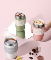 Gobelet isotherme avec doublure en céramique, gobelet thermos en acier inoxydable, paille, gobelet pour étudiants