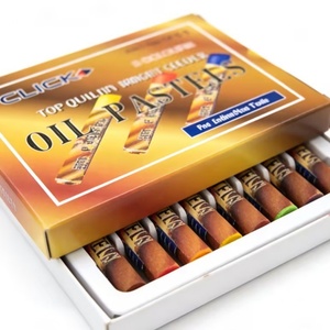 Ensemble de pastels à l'huile ronds pour étudiants, 8 couleurs, format mini, pour le dessin scolaire, personnalisable en usine, économique - Product Image 4