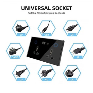 ปลั๊กไฟอัจฉริยะ Tuya Smart Life รุ่น 147 พร้อมฟังก์ชันตั้งเวลา ช่องเสียบ USB+Type-C รองรับ Wifi/Zigbee หน้าจอสัมผัสแบบกระจก สำหรับ Google Alexa - Product Image 4
