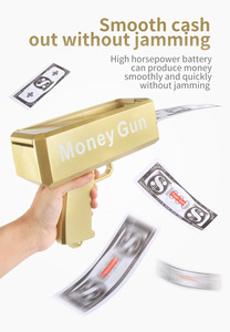 Pistola de juguete premium para disparar dólares, lanzador de billetes de alta velocidad, regalo divertido y novedoso para celebraciones y fiestas de bodas - Product Image 4