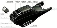 Console centrale de luxe en plastique pour Mercedes W447 W639, MOQ 1 pièce, directement de l'usine, pour V-Class Vito Viano, avec accoudoir, rangement et hub USB