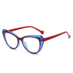 2024 tr90 नवीनतम ऑप्टिकल चश्मा फैशन ब्लू लाइट अवरोधक कंप्यूटर चश्मा ऑप्टिकल चश्मा चश्मा फ्रेम महिलाएं