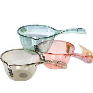 Cuchara de Baño de Plástico Transparente y Grueso, con Mango Largo, Diseño Creativo, Apta para Microondas y Lavavajillas - Product Image 1