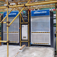 Monte-charge de chantier à double cage Dahan SC200/200, moteur à engrenages, contrôle PLC, haute efficacité, 0-40m/min, 0-60m/min, pour bâtiment