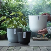 Vente directe d'usine, pots à fleurs en plastique modernes, légers, recyclables, jardinières avec drainage, décoration intérieure, pots pour plantes
