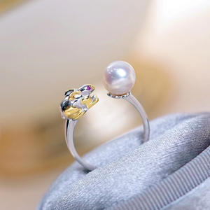 Support de bague en argent S925 pour accessoires de perles DIY, nouvelle édition tendance, plat 5-7mm, bijoux en argent 1828 - Product Image 3