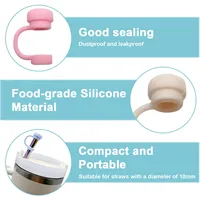 Capuchons anti-déversement en silicone réutilisables pour pailles, compatibles avec les gobelets, pour éviter les fuites