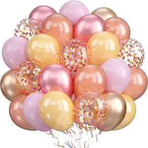 Balon Aneka Warna 12 Inci 56 Buah Balon Lateks Pelangi Multiwarna untuk Pesta Ulang Tahun Perayaan Piknik Pesta Penyambutan Bayi