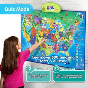 I-Poster My USA Mapa interactivo Educativo Smart Talking US Poster Juguete para niños - Product Image 4