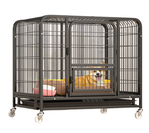กรงสุนัขเหล็กระบายอากาศแข็งแรงสำหรับสุนัขขนาดใหญ่-ใช้ในร่ม - Product Image 1