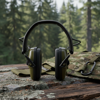 Protège-oreilles électroniques pliables de type serre-tête, rechargeables par USB, à réduction de bruit, pour le tir, la chasse et l'industrie