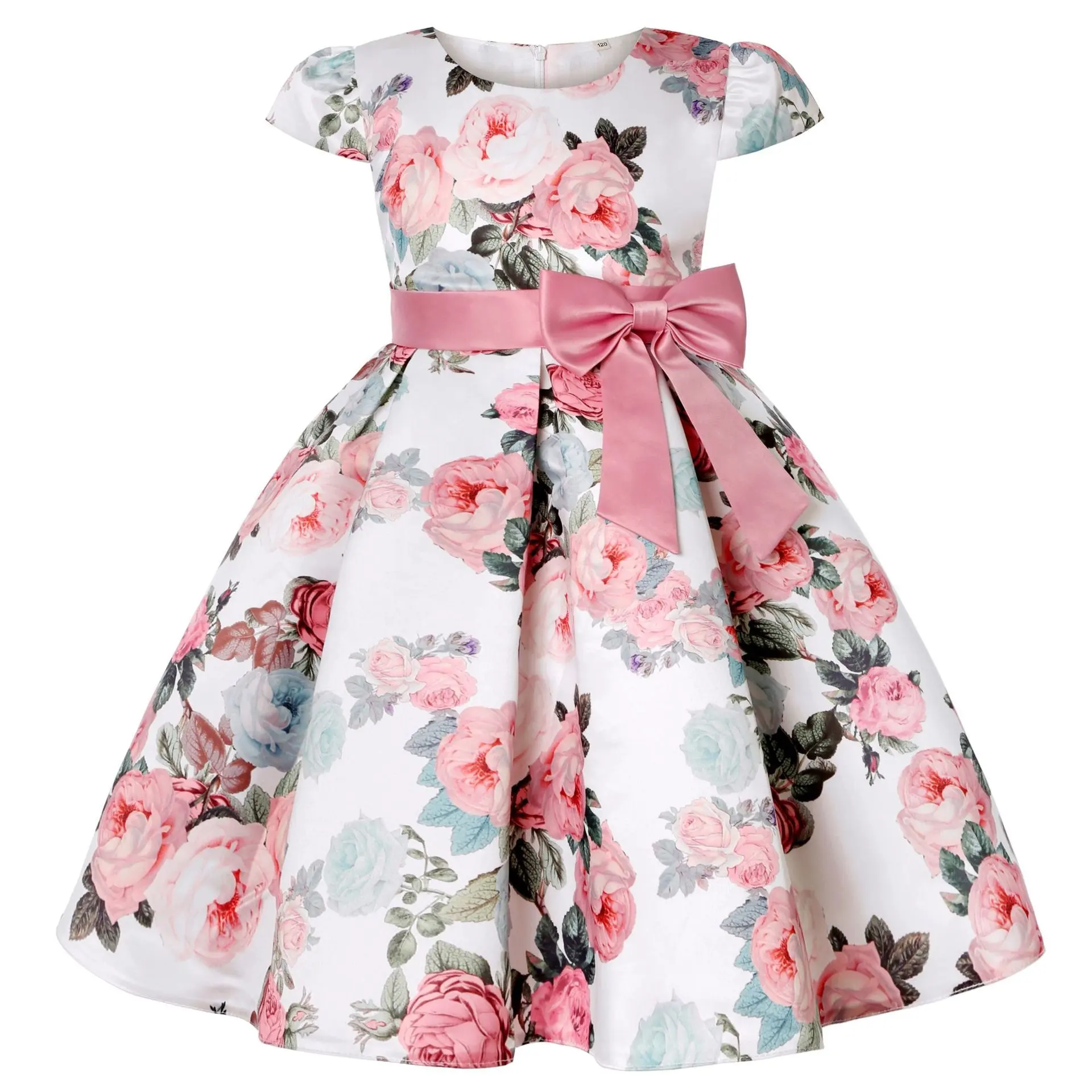 2022 New Baby Flower Elegant Causal Princess Party Dress Children Clothing Christmas Birthday Wedding Kids Dresses For Girls