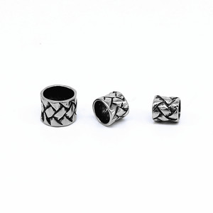 Cuentas cilíndricas de acero inoxidable yunnique con diseño de caja para hacer pulseras, accesorios de joyería DIY - Product Image 1