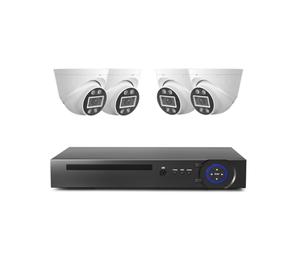 Cámara IP 4ch 4K 8MP, equipada con audio bidireccional, cámara <span class=keywords><strong>de</strong></span> red Bullet inteligente, <span class=keywords><strong>circuito</strong></span> <span class=keywords><strong>cerrado</strong></span> <span class=keywords><strong>de</strong></span> televisión 4ch Poe Nvr Kit - Product Image 1