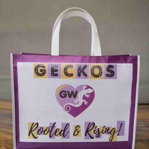 Sac fourre-tout de haute qualité en tissu non tissé laminé avec logo personnalisé, réutilisable pour les courses, l'épicerie, les chaussures et l'emballage - Product Image 2