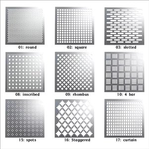 1mm 3mm 8mm dày lục giác tròn khe vuông lỗ 304 thép không gỉ đục lỗ lưới màn hình trang trí tấm kim loại đục lỗ - Product Image 3