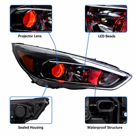 Ensemble de phares LED BK pour Ford Focus 2015, spécifications américaines, style RS, projecteur, DRL, clignotants séquentiels, plug and play