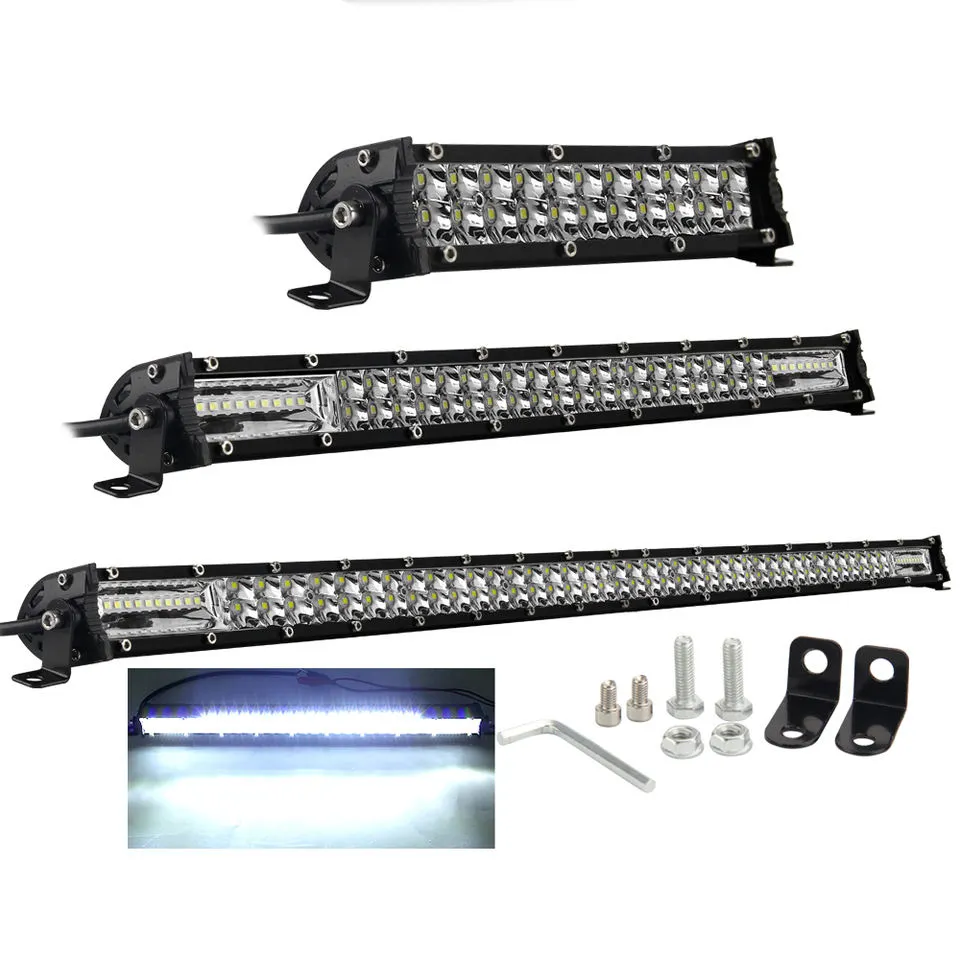 Newest design barra led 4x4 modular kit dual colors car offroad led light bar for Jeep Off Road Truck UTV ATV