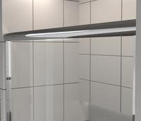Prix d'usine Cabine de douche chromée Double porte coulissante Cloison de douche en verre trempé Porte de douche