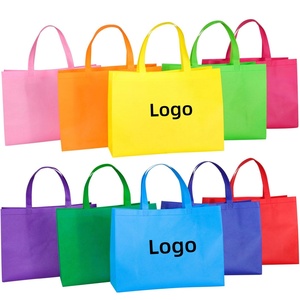 Sacs d'épicerie réutilisables en tissu Spunbond personnalisés Gilet à gousset Sac fourre-tout non tissé Sac à provisions non tissé découpé en D - Product Image 1