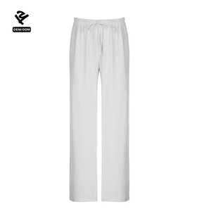 F5152 Spring Summer Clothes Simple Style Basic Solid Color Low Waist Elastic Straight Pants <strong>Women</strong> Breathable Wide-Leg <strong>Trousers</strong> - Product Image 6