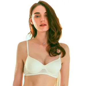 High-Quality Women's Silk Seamless Underwear Thin Comfortable Adjustment Without Steel Ring Bra