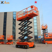 Plateforme élévatrice à ciseaux sur chenilles à levage manuel : performance fiable pour l'inspection industrielle