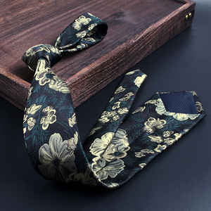 Accesorio profesional Nuevo estilo Diseño 8cm Ancho Flor <span class=keywords><strong>grande</strong></span> Tejido Jacquard Corbatas <span class=keywords><strong>de</strong></span> seda Hombres - Product Image 4