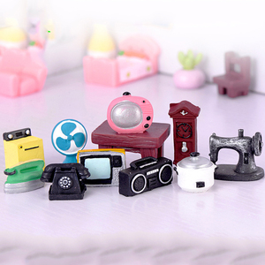 Creative <b>Mini</b> Resin Retro Home Appliances Figurine Miniatures TV <b>Radio</b> Charm Ornaments for Landscape Decorations DIY Accessories - Product Image 6