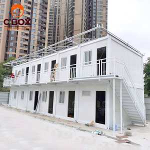 Cbox Vente en gros de maisons modulaires en acier léger de 20 pieds à 2 étages, avec toilettes, bureau, préfabriquées, détachables, conteneurs - Product Image 1