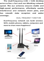 Double câble d'antenne Wifi magnétique Omni 2.4GHz 5GHz 6dBi Longueur de câble 20m Antenne à gain élevé